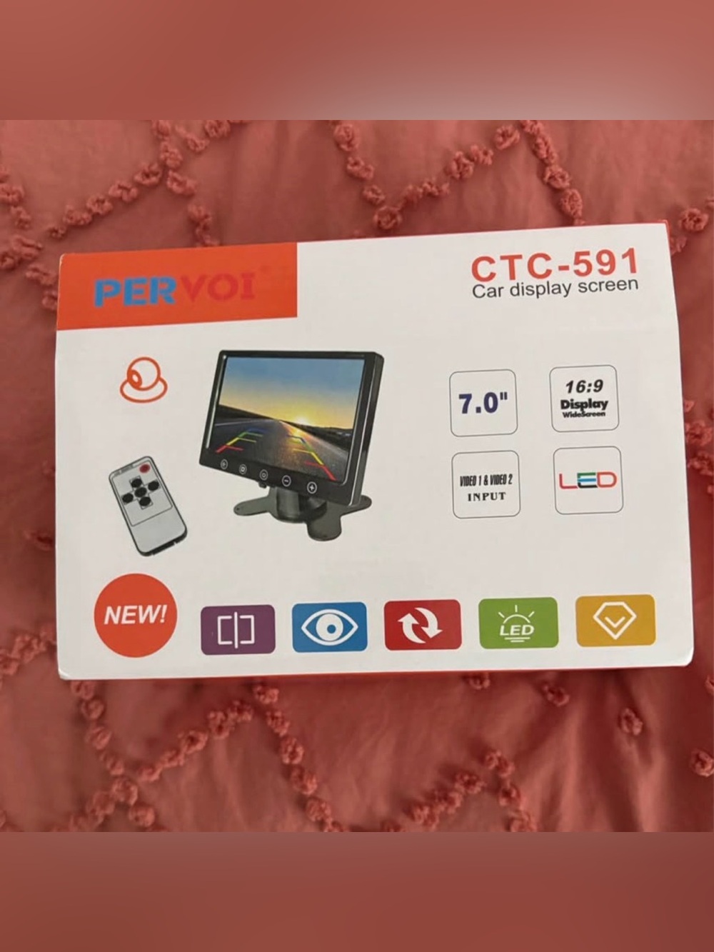 CTC-591 7.0" Black Car Display Screen